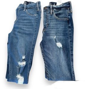 2 pair Hollister skinny jeans size 1